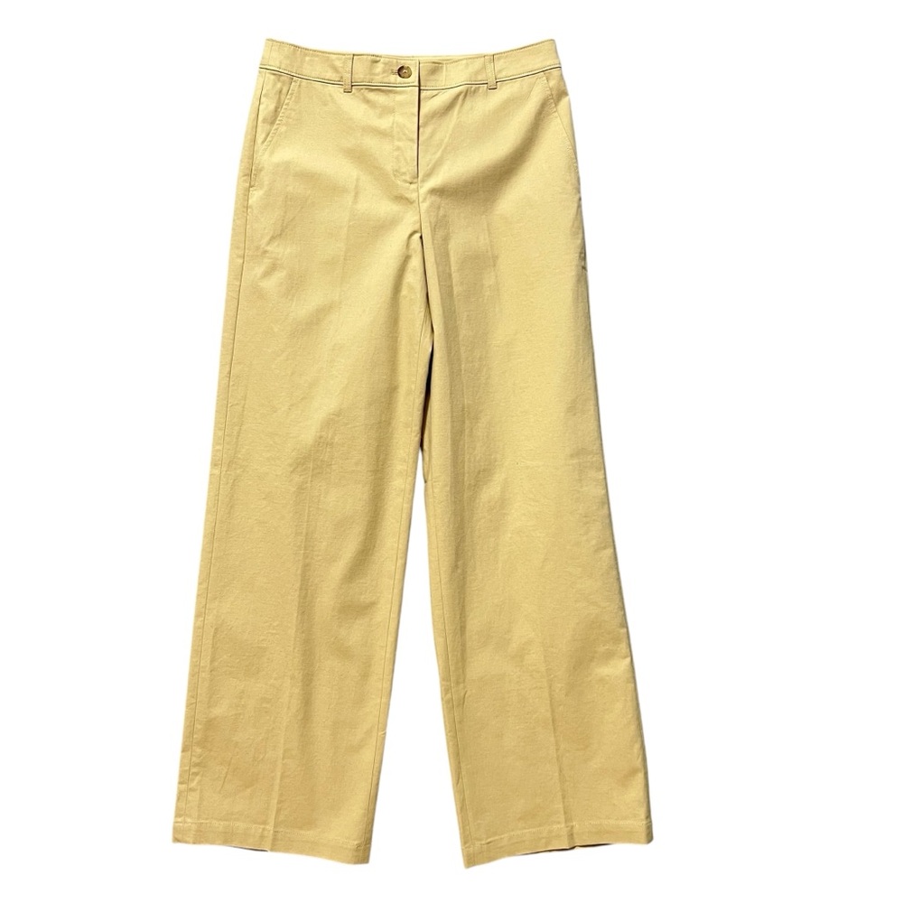 J. Crew Tan Wide-Leg Trousers